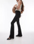 Topshop high rise Jamie flare jeans in black