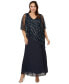 ფოტო #1 პროდუქტის Plus Size Beaded Popover Gown