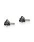 ფოტო #3 პროდუქტის Stainless Steel Polished Black Triangle CZ Stud Earrings