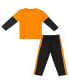 ფოტო #2 პროდუქტის Toddler Boys and Girls Tennessee Orange, Black Tennessee Volunteers Long Sleeve T-shirt and Pants Set