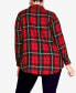 Фото #2 товара Plus Size Kylee Check Shirt Top