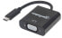 Фото #1 товара Manhattan USB-C to VGA Converter Cable - 1080p@60Hz - Black - 8cm - Equivalent to CDP2HD - Male to Female - Lifetime Warranty - Blister - 3.2 Gen 1 (3.1 Gen 1) - USB Type-C - VGA (D-Sub) output - 1920 x 1200 pixels