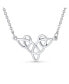 ფოტო #1 პროდუქტის Good Luck Friendship Heart Trinity Irish Love Knot Triquetra Infinity Statement Celtic Necklace Collar Pendant For Women Sterling Silver Medium