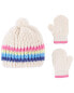 Baby 2-Piece Knit Cap & Mittens Set 0-9M