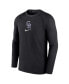 ფოტო #3 პროდუქტის Men's Black Colorado Rockies Authentic Collection Game Raglan Performance Long Sleeve T-shirt
