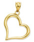 ფოტო #1 პროდუქტის 14k Gold Charm, Open Heart Charm