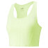 Puma Oa X Running Scoop Neck Athletic Crop Top Womens Yellow Casual Tops 5235553