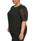 Фото #3 товара Plus Size Elbow-Sleeve Crewneck Top