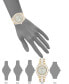ფოტო #3 პროდუქტის Women's Gold-Tone and White Solar Ocean Work Plastic Bracelet Watch, 38.5mm