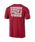 Фото #4 товара Men's Heathered Crimson Oklahoma Sooners Wavy Tri-Blend T-shirt