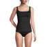 Women's D-Cup Square Neck Underwire Tankini Swimsuit Top Adjustable Straps