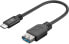 Wentronic Sync & Charge Super Speed USB-C to USB A 3.0 extension cable - 0.2 m - 0.2 m - USB C - USB A - USB 3.2 Gen 1 (3.1 Gen 1) - 5000 Mbit/s - Black