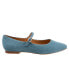Фото #1 товара Trotters Hester T2007-433 Womens Blue Leather Mary Jane Flats Shoes