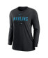 Women's Black Miami Marlins Authentic Collection Legend Performance Long Sleeve T-shirt