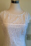 American Living Women's Scoop Neck Dress cap Sleeve Lace Illusion White 6