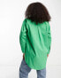 JDY longline oversized shirt in bright green