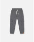 Big Boys Fleece Sweatpants With Cargo Pockets Dark Gray