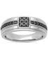 Men's Black Diamond Cluster Band (1/2 ct. t.w.) in Sterling Silver