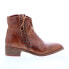 Фото #1 товара Bed Stu Aldina F328016 Womens Brown Leather Zipper Ankle & Booties Boots 6
