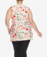 Plus Size Floral Sleeveless Tunic Top