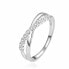 Sparkling silver ring with zircons AGG433