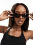 Фото #1 товара AJ Morgan slim cat eye sunglasses in tortoiseshell