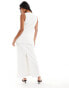 Фото #3 товара 4th & Reckless Petite exclusive linen look maxi seam detail skirt co-ord in white