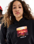 adidas Originals sunset graphic unisex hoodie in black