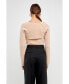 ფოტო #3 პროდუქტის Women's Cropped 2 Piece set Sweater