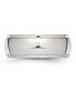 Фото #2 товара Stainless Steel Polished 8mm Ridged Edge Band Ring