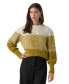 ფოტო #1 პროდუქტის Women's Colorblocked Puff Sleeve Sweater