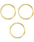 ფოტო #3 პროდუქტის 3-Pc. Set Enamel & Polished Stack Rings in 14k Gold-Plated Sterling Silver