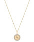 ფოტო #1 პროდუქტის Diamond Capricorn Disc 18" Pendant Necklace (1/10 ct. t.w.) in Gold Vermeil, Created for Macy's