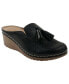 ფოტო #1 პროდუქტის Women's Dacey Slip-On Tassel Wedge Mules