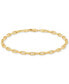 Polished Solid Anchor Link Chain Bracelet in 10k Gold