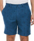 ფოტო #1 პროდუქტის Men's Flat-Front 9" Linen Blend Shorts