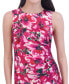 ფოტო #4 პროდუქტის Women's Floral Print Ruffled High-Low A-Line Dress