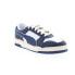 Фото #2 товара Puma Slipstream Lo Vintage Mens Blue White Suede Lifestyle Sneakers Shoes 9