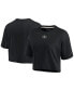 ფოტო #1 პროდუქტის Women's Black San Francisco 49ers Super Soft Short Sleeve Cropped T-shirt