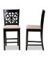 Фото #2 товара Devon Modern and Contemporary Fabric Upholstered 2 Piece Counter Height Pub Chair Set