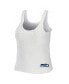 Women's Cream Seattle Seahawks Cozy Scoop Neck Tank Top Pants Sleep Set