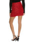 Фото #2 товара Balmain Short High-Waist Zipped Tweed Mini Skirt Women's Red 42