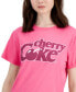 Juniors' Cotton Cherry Coke Crewneck Tee