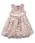 ფოტო #2 პროდუქტის Baby Girls 3D Floral Fit-and-Flare Sleeveless Dress