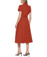 ფოტო #2 პროდუქტის Women's Tulip-Sleeve Belted Shirtdress