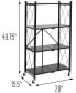 Фото #12 товара Collapsible 4-Tier Wheeled Metal Shelf