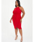 Фото #2 товара Women's Plus Size High Neck Wrap Dress