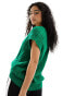 ASOS DESIGN oversized knitted tank top in wide rib in green