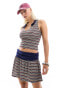 Фото #3 товара COLLUSION tennis baby polo top co-ord in stripe