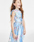 Big Girls Bow-Shoulder Floral Mikado Dress, Created for Macy's